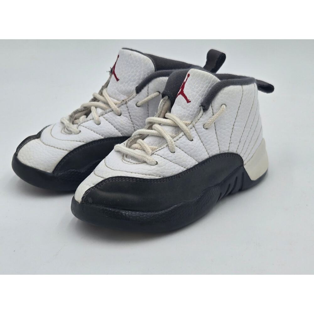 Nike Air Jordan 12 Retro Toddler 9C White Black Red Taxi Flip